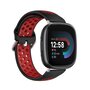 Fitbit Versa 3 &amp; 4 / Sense 1 &amp; 2 - Sport Edition - Gro&szlig; - Schwarz + Rot