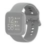 Fitbit Versa 1 / 2 &amp; Lite Silikon-Sportband mit Schnallenverschluss - Grau - Gr&ouml;&szlig;e: Large