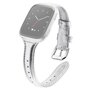 Fitbit Versa 1 / 2 &amp; Lite Armband TPU Leder - Silber