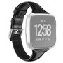 Fitbit Versa 1 / 2 &amp; Lite Armband TPU Leder - Schwarz