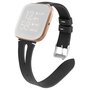 Fitbit Versa 1 / 2 &amp; Lite Armband TPU Leder - Schwarz