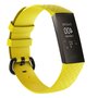Fitbit Charge 3 &amp; 4 Silikonband mit Rautenmuster - Gr&ouml;&szlig;e: Klein - Gelb