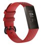 Fitbit Charge 3 &amp; 4 Silikonband mit Rautenmuster - Gr&ouml;&szlig;e: Klein - Rot