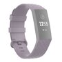 Fitbit Charge 3 &amp; 4 Silikonband mit Rautenmuster - Gr&ouml;&szlig;e: Klein - Hellviolett