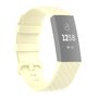 Fitbit Charge 3 &amp; 4 Silikonband mit Rautenmuster - Gr&ouml;&szlig;e: Large - Hellgelb