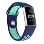 Fitbit Charge 3 &amp; 4 Silikon DOT Armband - Mint / Blau - Gr&ouml;&szlig;e: Gro&szlig;