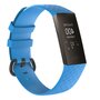 Fitbit Charge 3 &amp; 4 Silikonband mit Rautenmuster - Gr&ouml;&szlig;e: Large - hellblau