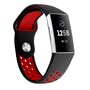 Fitbit Charge 3 &amp; 4 Silikon DOT Armband - Rot/Schwarz Gr&ouml;&szlig;e: Klein