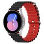 Samsung Galaxy Watch 4 - 40mm &amp; 44mm - Ocean Style Armband - Schwarz / rot