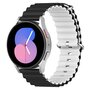 Samsung Galaxy Watch 4 - 40mm &amp; 44mm - Ocean Style Armband - Schwarz / wei&szlig;