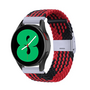 Samsung Galaxy Watch 4 - 40mm / 44mm - Geflochtenes Armband - Rot / Schwarz