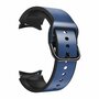 Samsung Galaxy Watch 4 - 40mm &amp; 44mm - 2 in 1 Silikon/Lederband - Blau