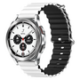 Samsung Galaxy Watch 4 Classic - 42mm &amp; 46mm - Ocean Style Armband - Wei&szlig;/Schwarz