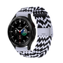 Samsung Galaxy Watch 4 Classic - 42mm / 46mm - Geflochtenes Armband - Schwarz / Wei&szlig;