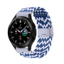 Samsung Galaxy Watch 4 Classic - 42mm / 46mm - Geflochtenes Armband - Blau / Wei&szlig;