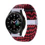 Samsung Galaxy Watch 4 Classic - 42mm / 46mm - Geflochtenes Armband - Rot / Schwarz