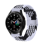 Samsung Galaxy Watch 4 Classic - 42mm / 46mm - Geflochtenes Armband - Schwarz / Wei&szlig;