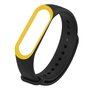 Xiaomi Mi band 3 / 4 / 5  / 6 / 7 band Duo Farbe - Schwarz mit Gelb