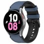 Leder + Silikonband - Gr&ouml;&szlig;e: gro&szlig; - Dunkelblau - Samsung Galaxy Watch 4 - 40mm &amp; 44mm