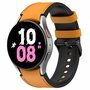 Leder + Silikonarmband - Gr&ouml;&szlig;e: gro&szlig; - Ocker - Samsung Galaxy Watch 4 - 40mm &amp; 44mm