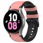 Leder- und Silikonarmband - Gr&ouml;&szlig;e: klein - Pink - Samsung Galaxy Watch 4 - 40mm &amp; 44mm