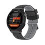 Silikon-Punktmuster-Armband - Schwarz + Grau - Garmin Forerunner 220 / 230 / 235 / 620 / 630 / 735 (XT)