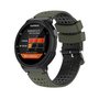 Silikon-Punktmuster-Armband - Dunkelgr&uuml;n + Schwarz - Garmin Forerunner 220 / 230 / 235 / 620 / 630 / 735 (XT)