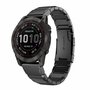 Edelstahl-Gliederarmband - Schwarz - Garmin Fenix 7S / 6S / 5S &amp; Instinct 2s