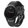 Leder + Silikonband - Dunkelgrau - Garmin Fenix 7 / 6 / 5