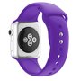 Silikon-Sportband - Violett - Doppeldruckknopf-Verschluss - Passend f&uuml;r Apple Watch 38mm / 40mm / 41mm