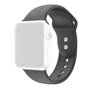 Silikon-Sportband - Dunkelgrau - Doppeldruckknopf-Verschluss - Passend f&uuml;r Apple Watch 38mm / 40mm / 41mm