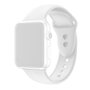 Silikon-Sportband - Wei&szlig; - Doppelter Druckknopfverschluss - Geeignet f&uuml;r Apple Watch 38mm / 40mm / 41mm