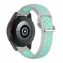 Samsung Galaxy Watch - 46mm / Samsung Gear S3 - Silikon-Sportarmband mit Schnalle - Grau + T&uuml;rkis