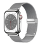 Milanaise-Armband mit faltbarem Magnetverschluss - Silber - Geeignet f&uuml;r Apple Watch 38mm / 40mm / 41mm