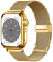 Milanaise-Armband mit faltbarem Magnetverschluss - Gold - Passend f&uuml;r Apple Watch 42mm / 44mm / 45mm / 49mm