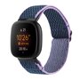 Fitbit Versa 3/4 &amp; Sense 1/2 Nylon Laufband - Dunkelblau mit Lila