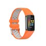 FitBit Charge 5 &amp; 6 Sportarmband mit Schnalle - Orange/Grau - Zweifarbig - Gr&ouml;&szlig;e: L