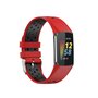 FitBit Charge 5 &amp; 6 Sportband mit Schnalle - Rot/Schwarz - Zweifarbig - Gr&ouml;&szlig;e: L
