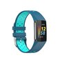 FitBit Charge 5 &amp; 6 Sportband mit Schnalle - Blau/T&uuml;rkis - Zweifarbig - Gr&ouml;&szlig;e: L