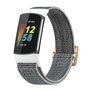 Fitbit Charge 5 &amp; 6 - Elastisches Nylonband - Wei&szlig;/Grau