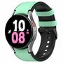 Leder + Silikonband - Small - Gr&uuml;n - Samsung Galaxy Watch 6 Classic - 47mm &amp; 43mm