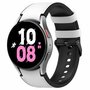 Leder + Silikonband - Small - Wei&szlig; - Samsung Galaxy Watch 6 Classic - 47mm &amp; 43mm