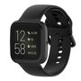 Fitbit Versa 1 / 2 &amp; Lite Silikon-Sportband mit Schnallenverschluss - Schwarz - Gr&ouml;&szlig;e: Klein