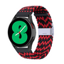 Samsung Galaxy Watch - 46mm / Samsung Gear S3 - Geflochtenes Armband - Rot / Schwarz