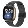 Fitbit Versa 3/4 &amp; Sense 1/2 - Milanaiseband mit Verschluss - Schwarz