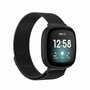 Fitbit Versa 3/4 &amp; Sense 1/2 milanaise Armband - Large - Schwarz