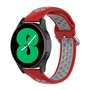 Silikon-Sportarmband mit Schnalle - Rot + Grau - Samsung Galaxy Watch 7 - 40mm / 44mm & Watch FE Silikon-Sportarmband mit Schnalle - Rot + Grau - Samsung Galaxy Watch 7 - 40mm / 44mm & Watch FE