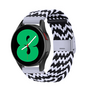 Garmin Forerunner 55 / 245 / 645 - Geflochtenes Armband - Schwarz / Weiß Garmin Forerunner 55 / 245 / 645 - Geflochtenes Armband - Schwarz / Weiß