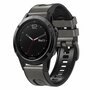 Leder + Silikonarmband - Grau - Garmin Epix Pro Gen 2 (51mm) / Quatix 7X / 6X &amp; Tactix 7 (pro)