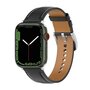 Luxuri&ouml;ses Lederarmband - Schwarz - Geeignet f&uuml;r Apple Watch 38mm / 40mm / 41mm / 42mm